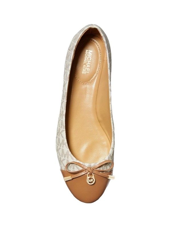 New Michael Kors MK Logo Leather Ballet Flat Loafer shoes Carousell