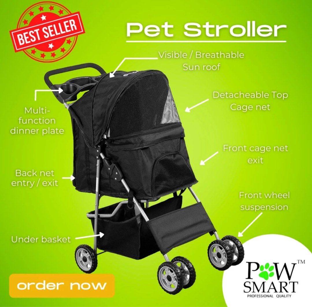 New w/box! PAWSMART Pet Stroller Trolley (Category: Homes & Other Pet Accessories) located in Quezon City. Submitted by pets.r.us.manila (Listing ID 1291715537, Image 1). Description: Affordable New with Box Black color Quezon City 0916-4537116.