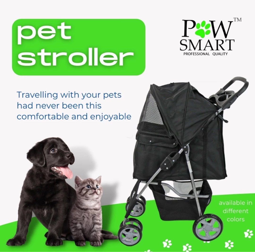 New w/box! PAWSMART Pet Stroller Trolley (Category: Homes & Other Pet Accessories) located in Quezon City. Submitted by pets.r.us.manila (Listing ID 1291715537, Image 2). Description: Affordable New with Box Black color Quezon City 0916-4537116.