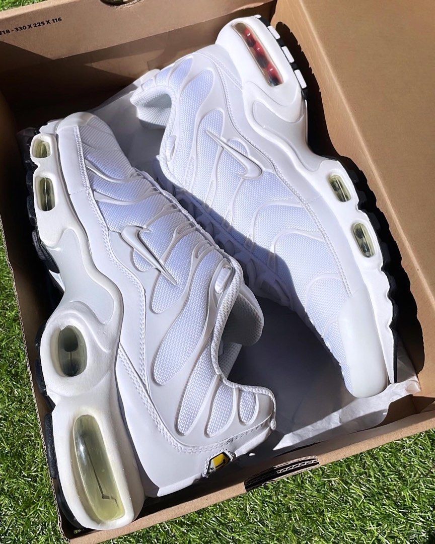 mens triple white tns