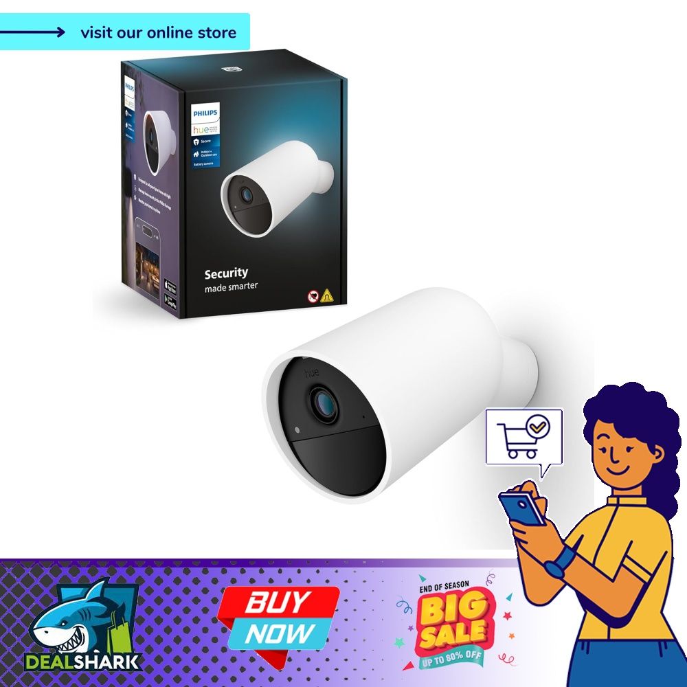 Philips Hue Secure Battery Powered Smart 1080p Home Security