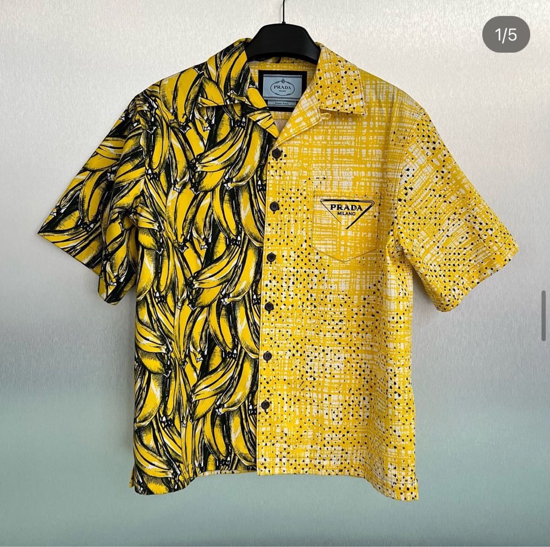 Prada Banana button shirt. Men s Fashion Tops Sets Shirts on Carousell