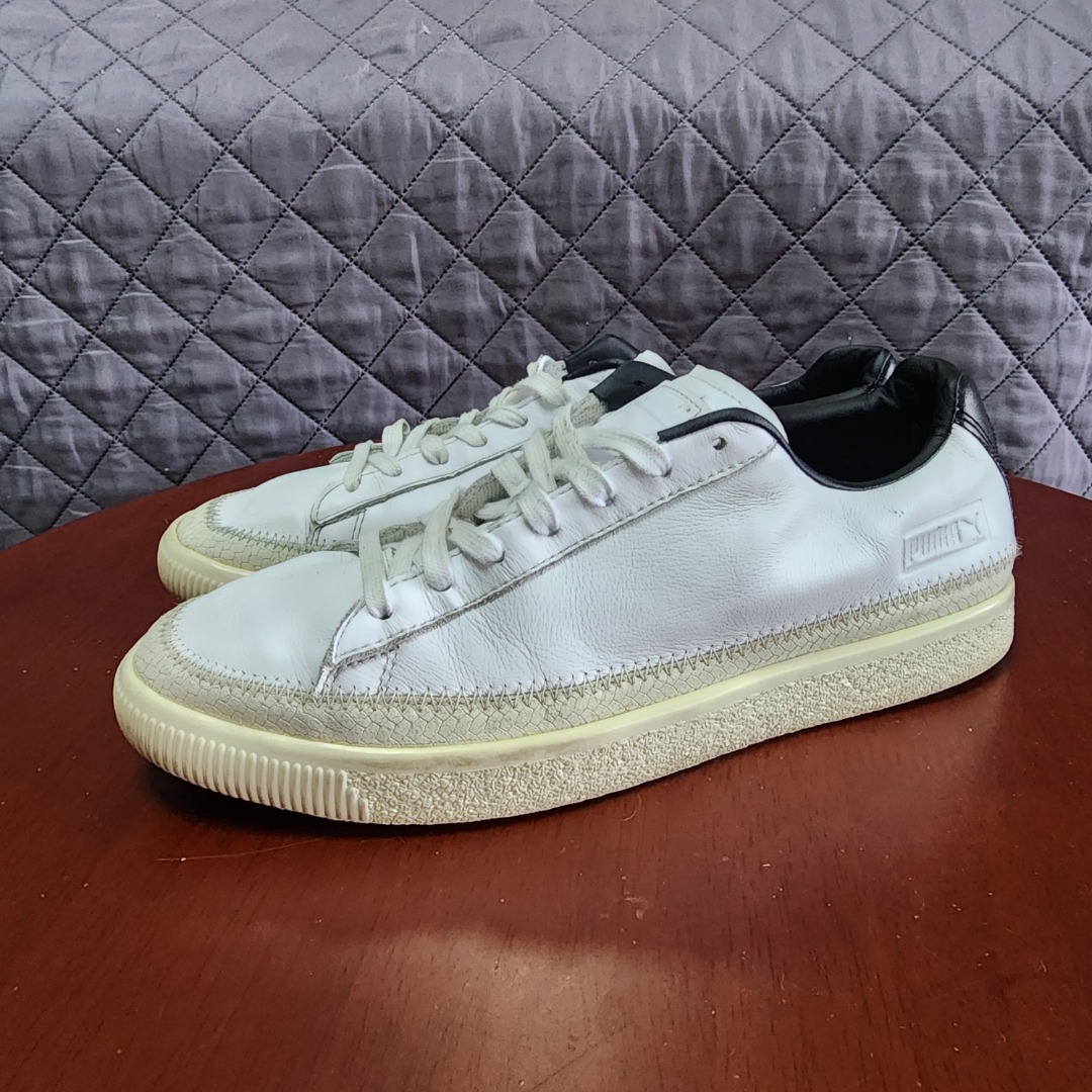 Puma White BASKET TRIM Men s Fashion Footwear Sneakers on Carousell