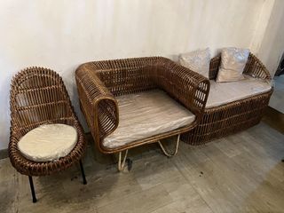 Rattan Indoor Couch Set