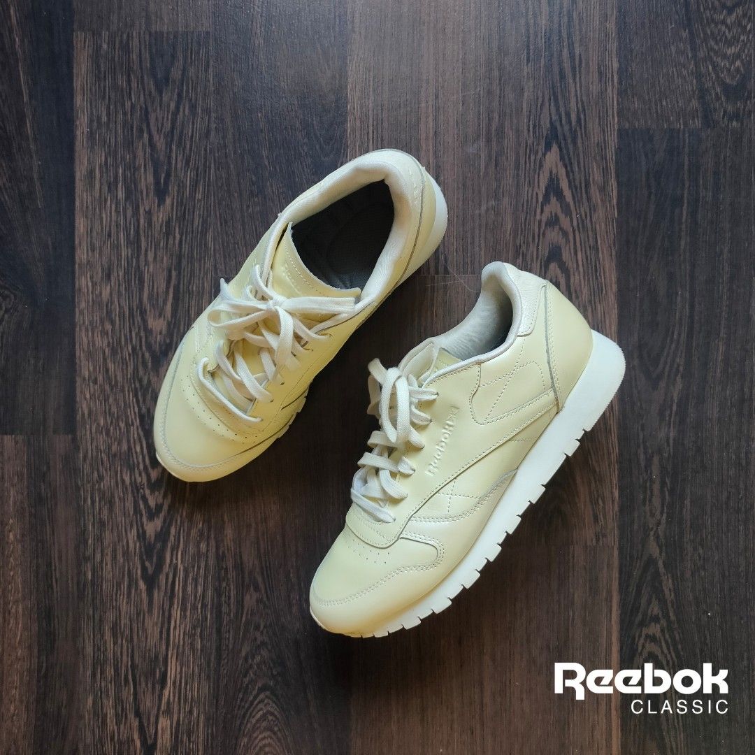 REBOOK CLASSIC SNEAKER CL Leather Pastel Yellow Women s Fashion