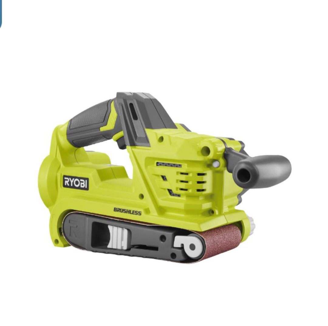 RYOBI P450 18 Volt Cordless Brushless 3 in. x 18 in. Belt Sander Tool Only battery