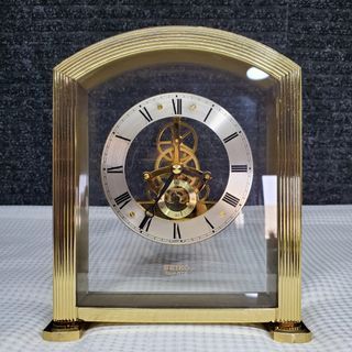 Seiko QUARTZ BRASS Skeletonized Mantle Clock