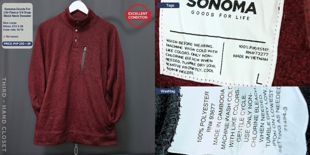Sonoma sweater fleece online