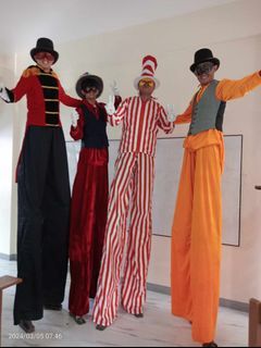 stilts walkers  for fiesta parade, parties and events
