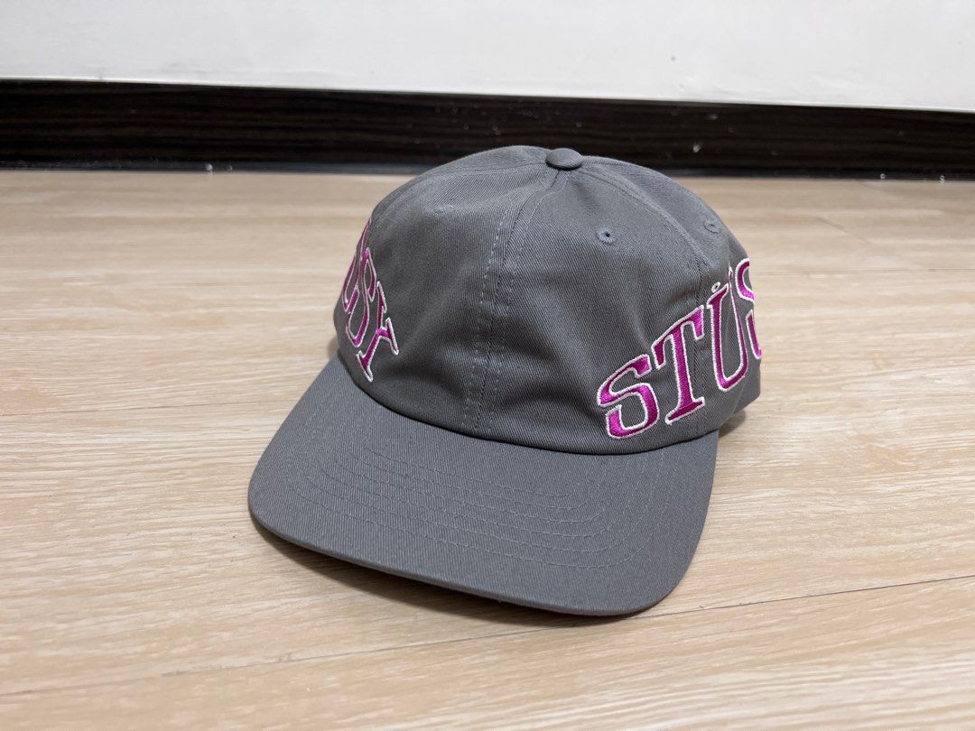 STUSSY ARC LOW PRO STRAPBACK CAP 鴨舌帽灰色帽子, 他的時尚