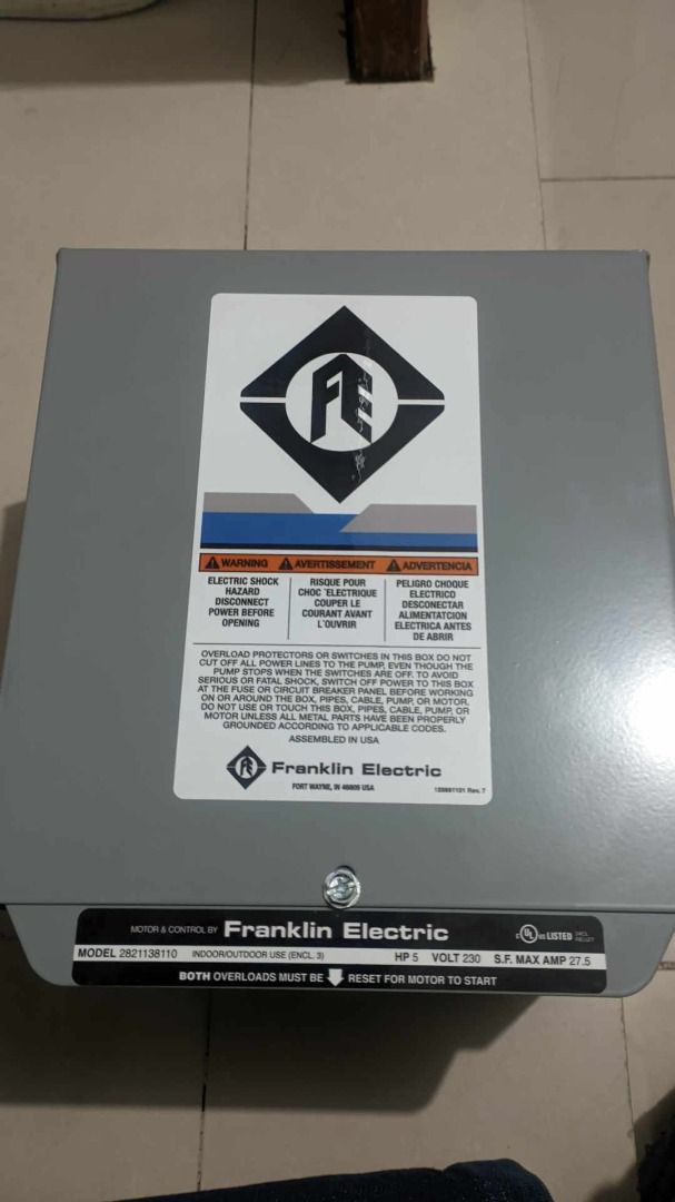 Submersible Pump with Franklin Motor w/Control Box (Category: Construction Tools & Equipment) located in Manila. Submitted by 09150361920ronvillaflor (Listing ID 1291556474, Image 3). Description: Submersible Pump with Franklin Motor w/Control Box Specs: 35GS50,Single Phase, Set / Goulds ₱98,666 For inquiries GLOBE:📞 ☎ 0⃣9⃣1⃣5⃣0⃣3⃣6⃣1⃣9⃣2⃣0⃣ 📞 ☎ 0⃣9⃣1⃣5⃣0⃣3⃣6⃣1⃣9⃣2⃣0⃣ Email me@ 📫 📑 r-o-n-.-h-a-y-a-i-@-g-m-a-i-l.c-o-m Check my Carousell: https