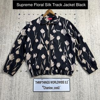 Supreme Floral Silk Track Jacket Black