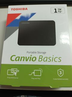 TOSHIBA Canvio Basics Portable Storage 1TB External Hard Drive USB 3.0