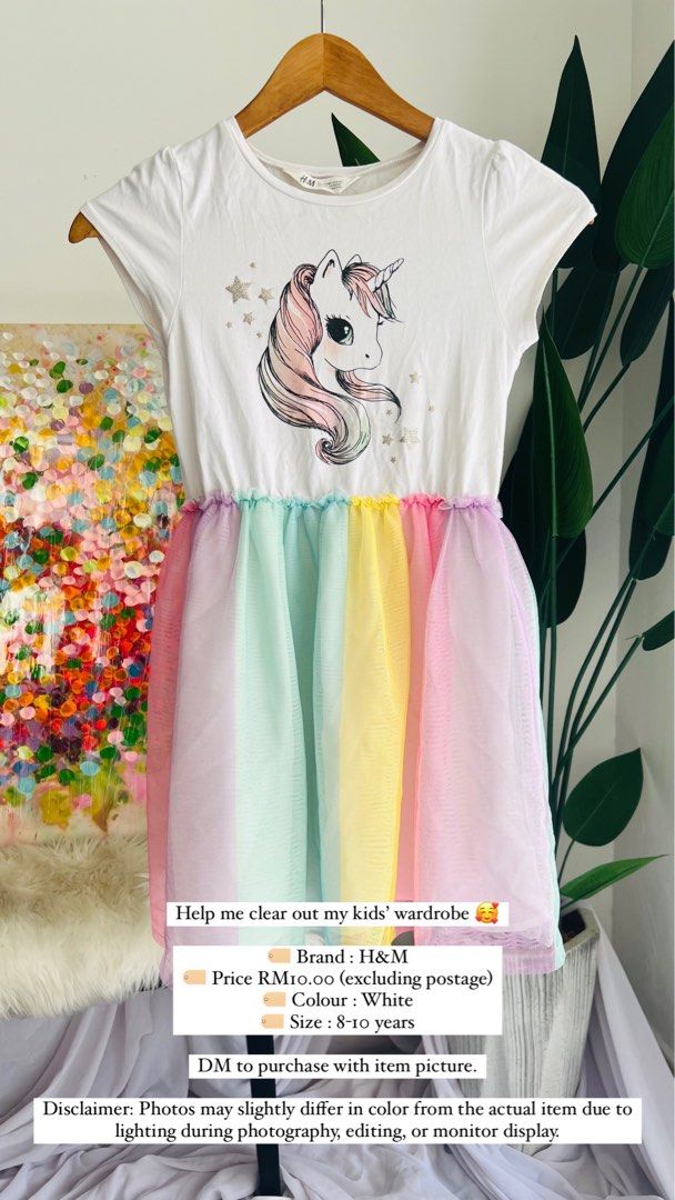 Unicorn dress h and m top