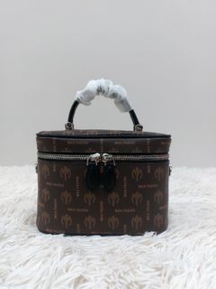 Vanity Bag/Sling Bag/Hand bag (Dark Brown+Black)