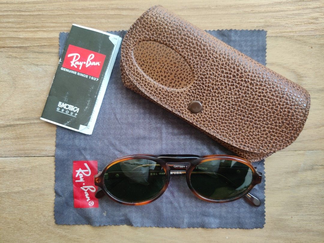 vintage b l ray ban gatsby style 3 w0939 tortoise rb3 trugreen