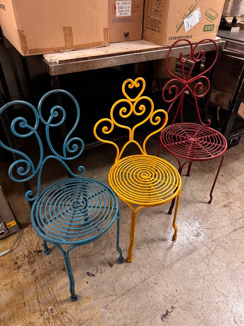 Vintage Wrought Iron Chairs, Furniture & Home Living, Furniture, Chairs ...
