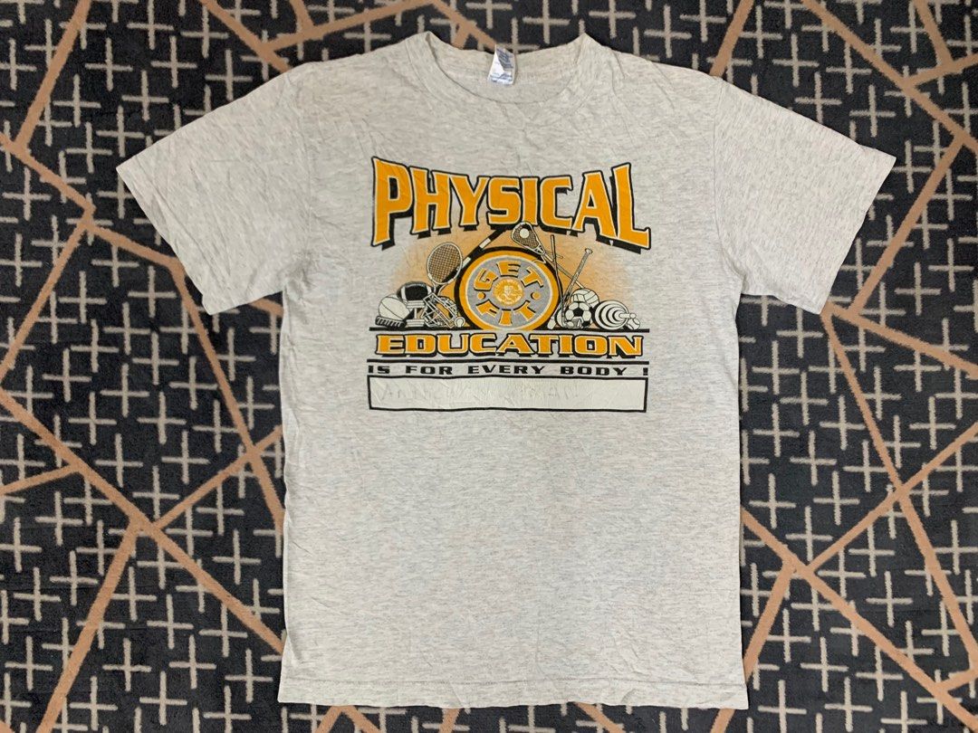 Vtg Physical Education Made In Usa, Men's Fashion, Tops & Sets, Tshirts