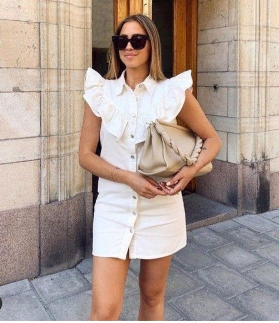Zara Denim Dress, Women's Fashion, Dresses & Sets, Dresses on Carousell