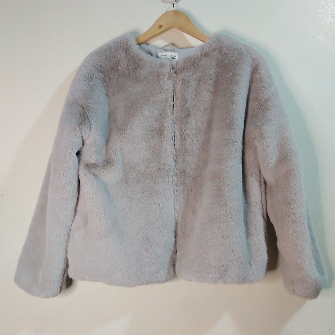 Zara kids fur jacket top