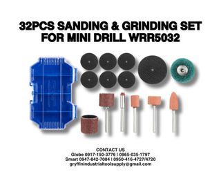 32pcs SANDING & GRINDING SET FOR MINI DRILL