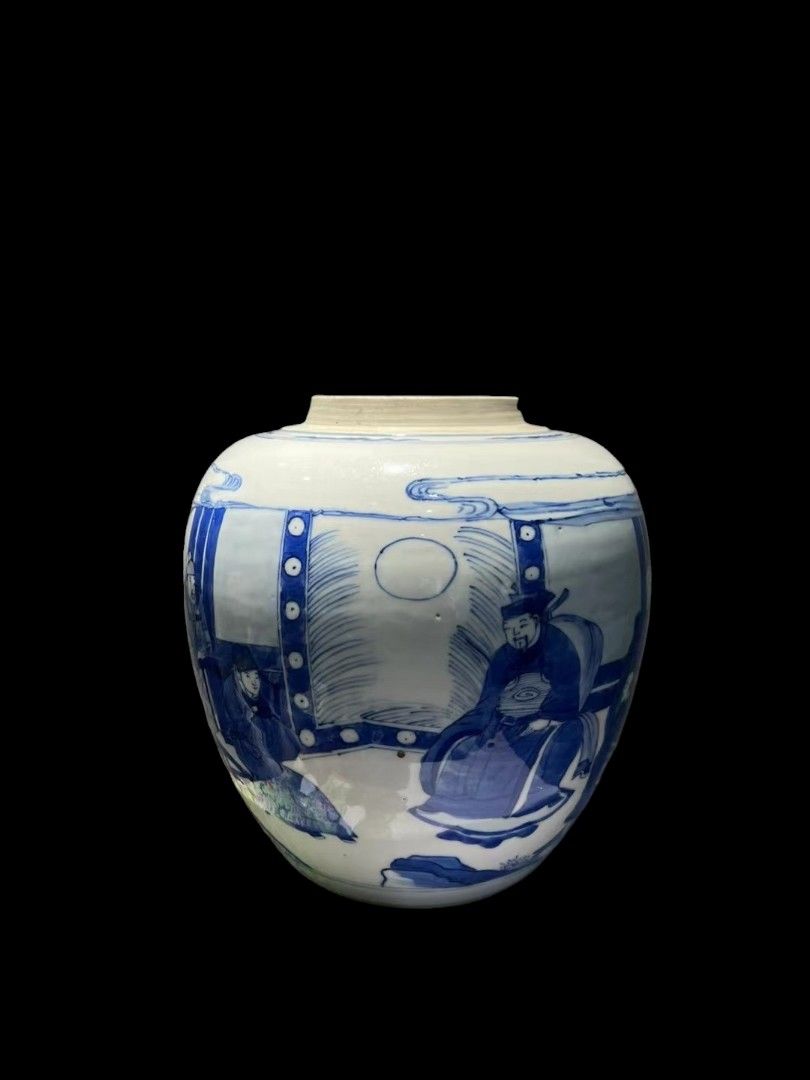 中国美術 手繪青花 花瓶 梅花清代民国唐物骨董品中国古玩 壺