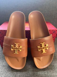 💯 Original Tory Burch Everly Anatomic Cloud Paris Nappa Leather Slide/ Sandal in Ambra 🫶 • US 7 • (discontinued item – hard to find)