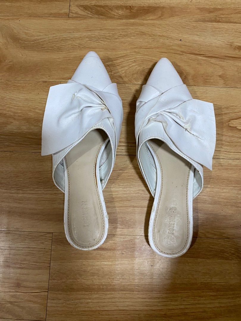Forever 21 white mules best sale