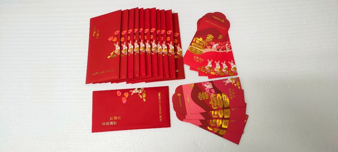 (All 12 Packs) (WITH FREE GIFT) CNY Red Packets (2023 OCBC Premier ...
