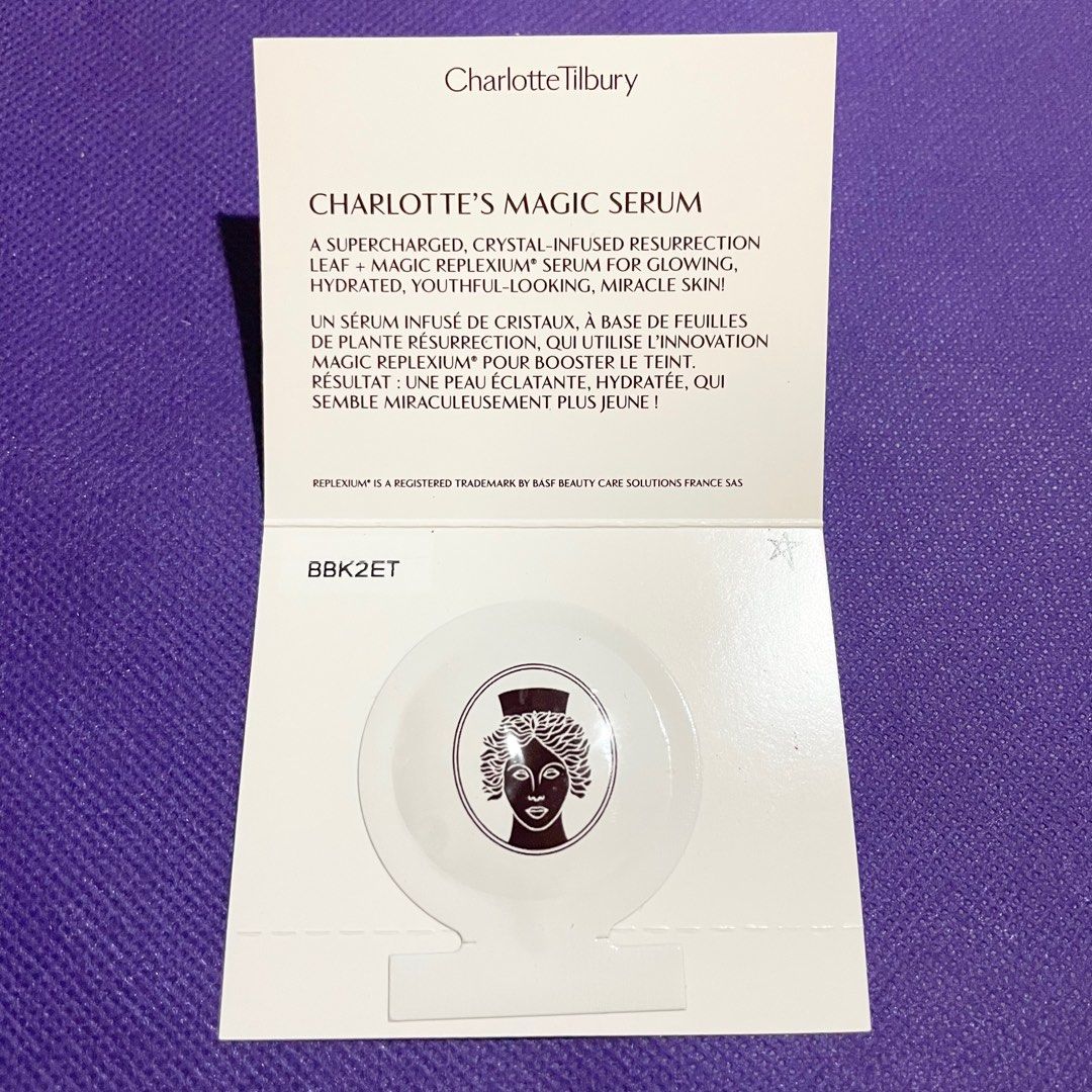 AUTHENTIC Charlotte tilbury magic serum crystal elixir skincare sachet (Category: Face Care) located in Pasig City. Submitted by vanityboutique (Listing ID 1291814391, Image 2). Description: Pm for more details skincare sachet Brand new and authentic Selling low and affordable One of the best selling brands in the world makeup skincare perfume world .