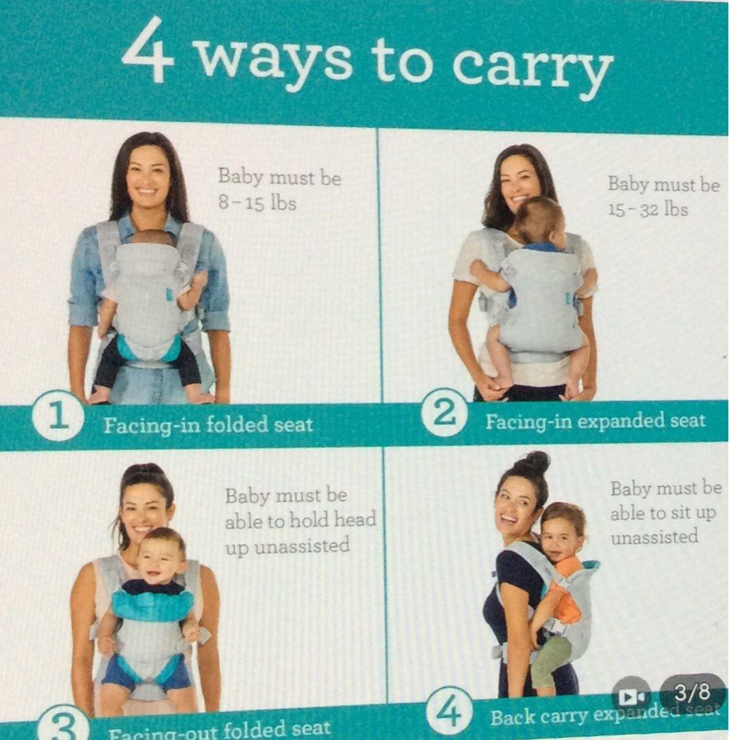 Baby Carrier INFANTINO FLIP 4 in 1 LIGHT AIRY CONVERTIBLE