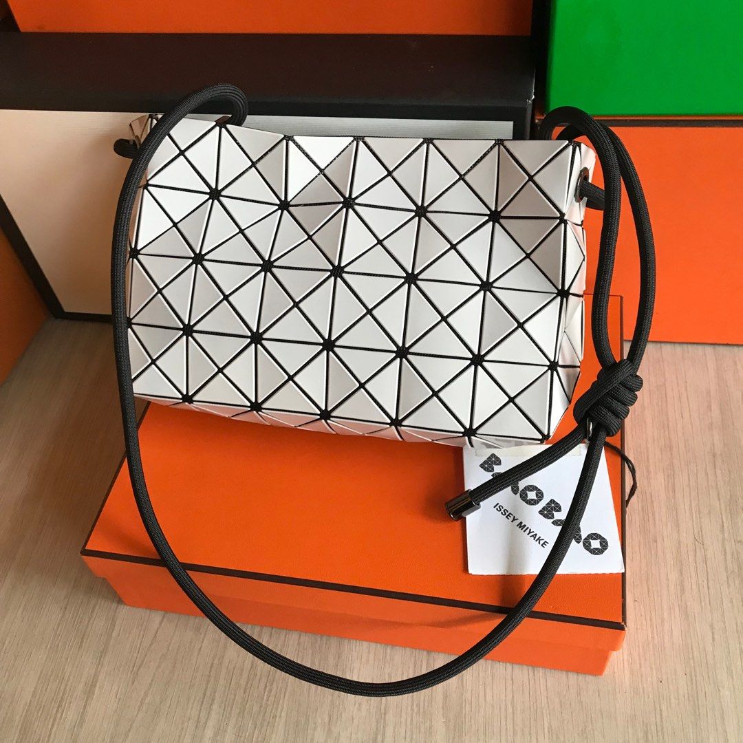 Bao Bai Issey Miyake Crossbody bag white Women s Fashion Bags Wallets Shoulder Bags on Carousell