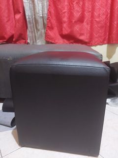 Black square stool