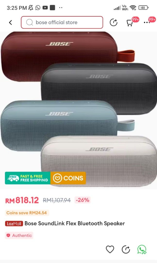 Original Bose SoundLink Flex Bluetooth Speaker