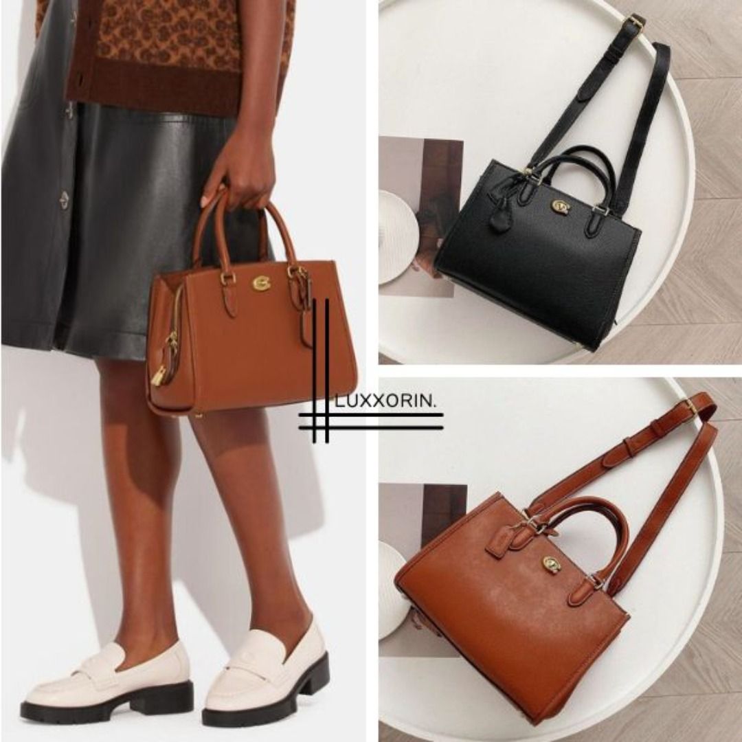 Coach Brooke Carryall 28 In Polished Pebble Leather Women Crossbody Sling Shoulder Bag