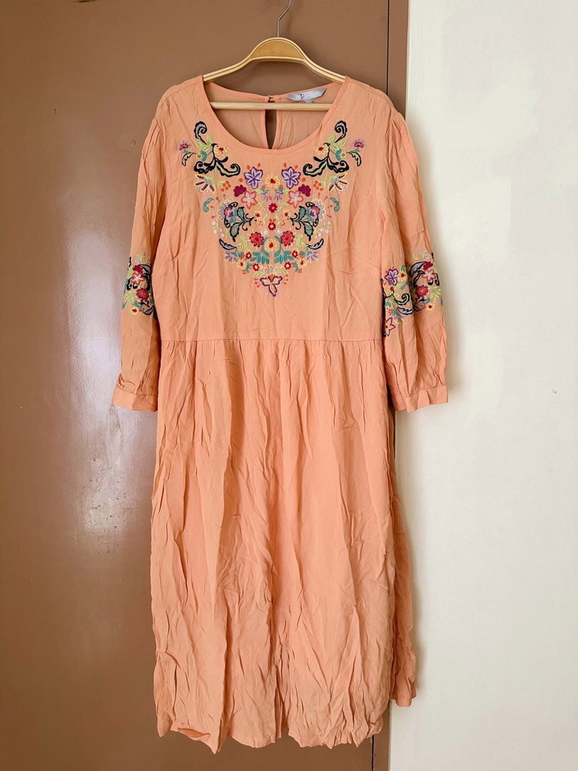 Brand New Debenhams Embroidered Smock Dress Women s Fashion