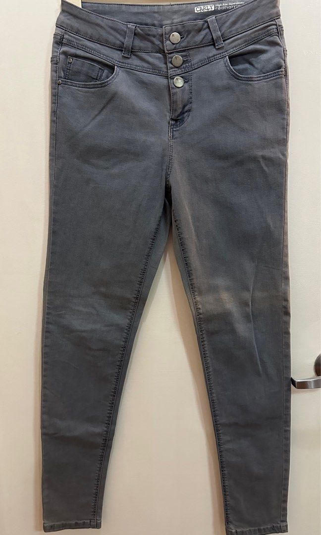 Debenhams Redherring gray highwaist skinny jeans Women s Fashion Bottoms Jeans on Carousell