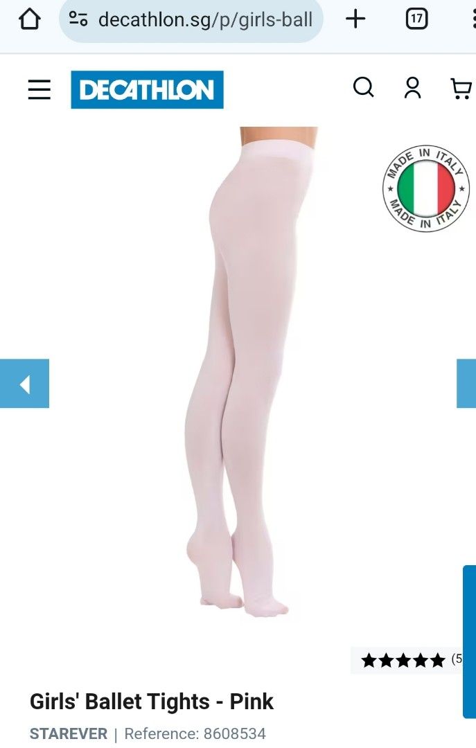 Decathlon Strever Collants Ballet Tights with Feet 10yo Babies Kids Babies Kids Fashion on Carousell