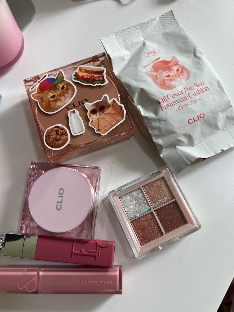 dior lip tint 351 natural nude, clio 4 ginger, twinkle pop 2 hey