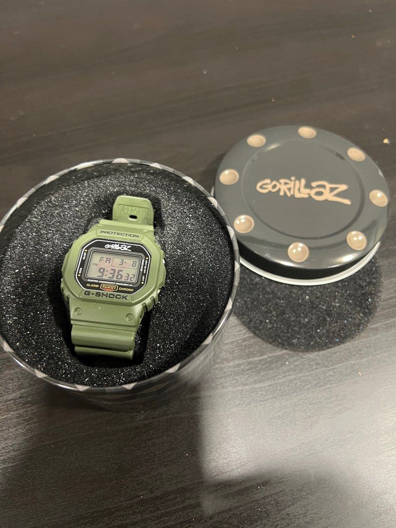 Casio G-Shock x Gorillaz Collaboration Classic Square Watch | DW5600GRLZN-7  - YouTube