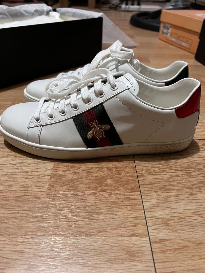 Gucci Luxury Original Shoes (Category: Sneakers & Footwear) located in Manila. Submitted by prabhio (Listing ID 1291858958, Image 2). Description: Gucci shoes women size 7 bought from shangrila mall complete with paper bag, dustbag, cards, used once for a date 2 hours at the mall original price was 38k selling for 27k RFS DECLUTTER NO ISSUES NO FLAWS AT ALL GUARANTEED MONEY BACK.