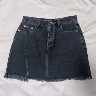 HQ Tattered Mini Denim Skirt | ukay  preloved