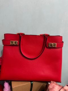 Italian Leather bag Red