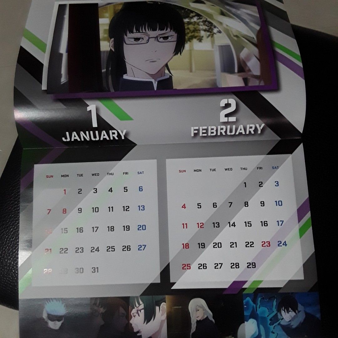 JJK Jujutsu Kaisen Kura Sushi calendar, Hobbies & Toys, Memorabilia