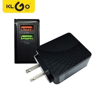 KLGO ADC-F003 2.4A Quick Charge 3.0 Dual Port Multi Charging Charger USB Port Travel Adaptor
