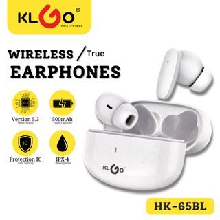 KLGO HK-65BL Wireless Earbuds IPX-4 Waterproof Earphones with Built-in Microphone Touch Control