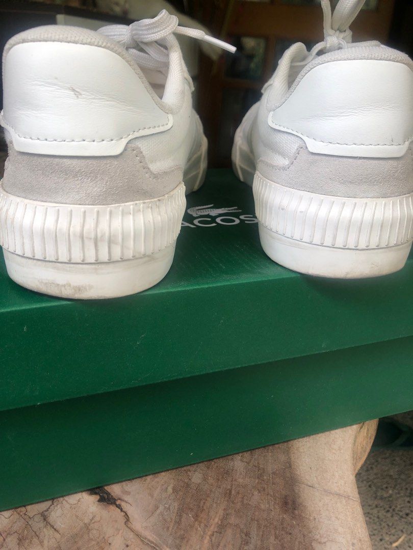 Lacoste shoes (Category: Sneakers) located in Paranaque City. Submitted by thisyear30 (Listing ID 1291781161, Image 3). Description: 7M/24cm paa but may konting luwag sa paa ko! Ilang beses lang ginamit, may konting orange na mantas, need lang cleaning. Size posted on the site/picture Price is negotiable! .