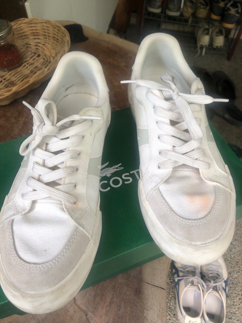 Lacoste shoes (Category: Sneakers) located in Paranaque City. Submitted by thisyear30 (Listing ID 1291781161, Image 1). Description: 7M/24cm paa but may konting luwag sa paa ko! Ilang beses lang ginamit, may konting orange na mantas, need lang cleaning. Size posted on the site/picture Price is negotiable! .