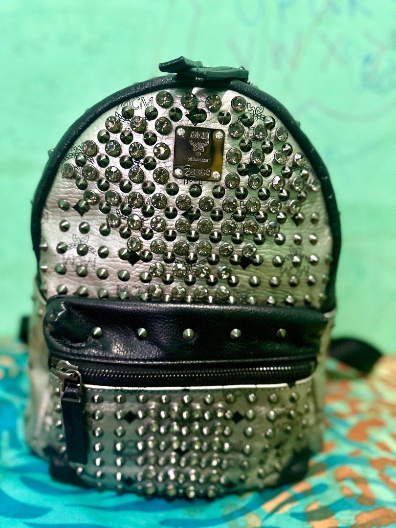 MCM Backpack Big Size Size Besar Tas punggung Besar Tas MCM Swarovski limited edition Authentic Tas punggung Tas Kuliah Tas Kerja Tas Jalan Tas Dukung Limited Edition Fesyen Wanita Tas Dompet