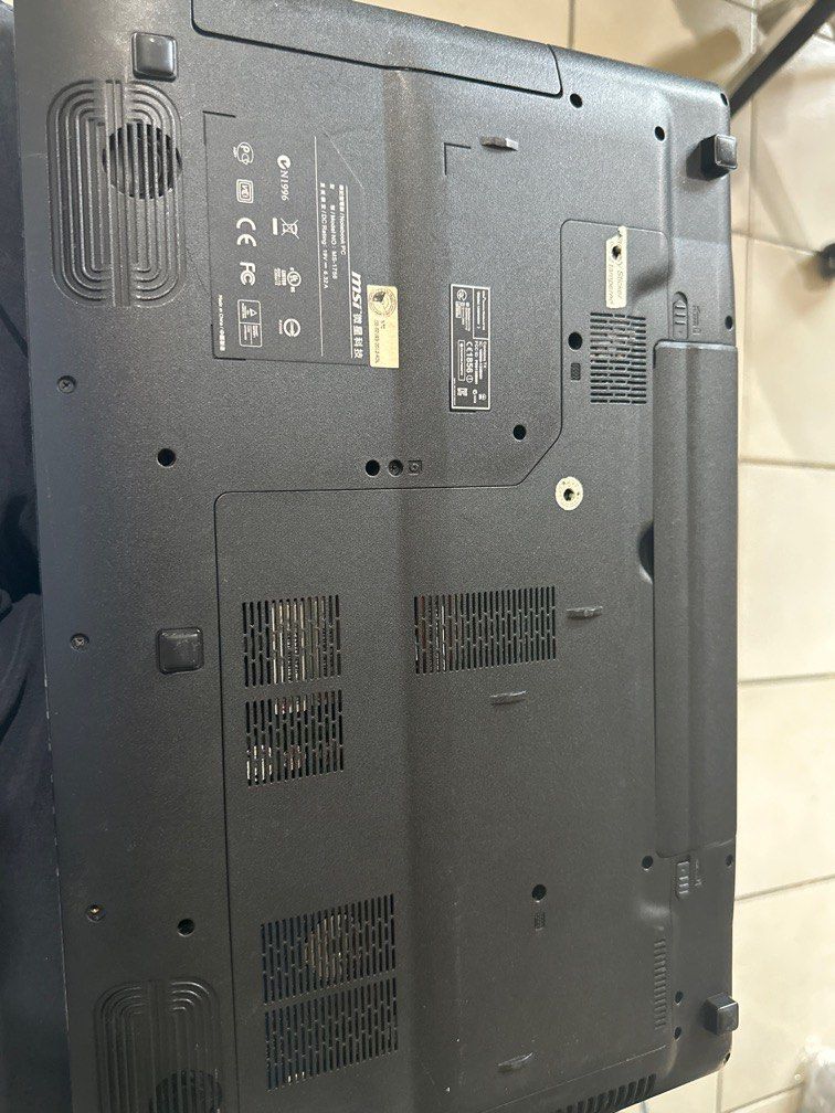 MSI— MS-1756 —17 inch gaming laptop (Category: Laptops & Notebooks) located in Manila. Submitted by reggie0711 (Listing ID 1291795615, Image 3). Description: 17 inch display Intel i7 - HM76 16Gb RAM Nvidia GTX 660M 2GB 750 GB SATA 500 GB SATA Selling at lower price due to issues: Battery no longer holds charge Has green line in screen Hard drive needs to be replaced Still turns on but just goes to disk repair for hours, so suggest you just replac